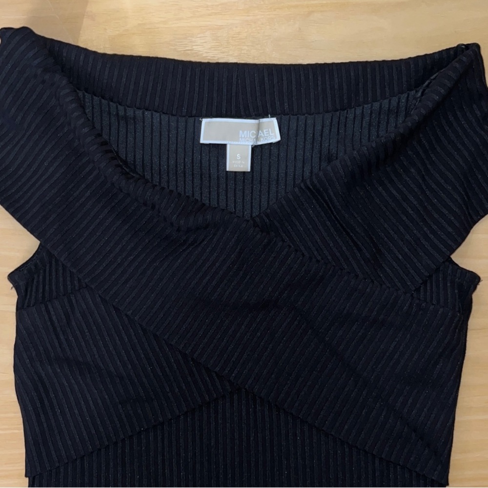 Michael Kors Little Black Off Shoulder Dress
